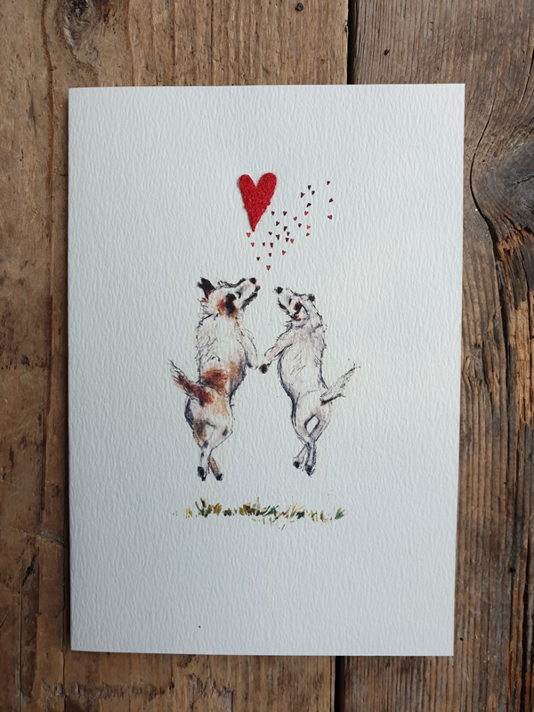 Elena Deshmukh Terriers HAppiness Card SAlly Bourne Interiors Lond Muswell Hill Greeting Cards